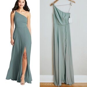 Nordstrom Bella Bridesmaid Wedding Gown Maxi One Shoulder NWT
